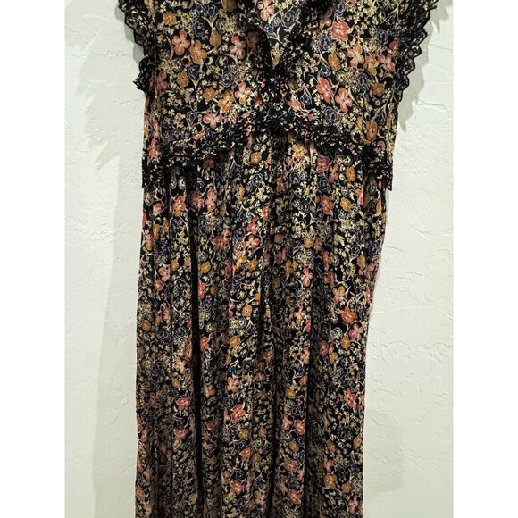 FREE PEOPLE 'Milania' Floral Maxi Dress - Dark Combo - SMALL RRP$168 - Picture 5 of 16